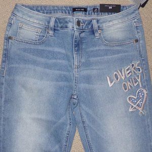 NWT MISS ME LOVERS ONLY ANKLE SKINNY JEANS SZ 28